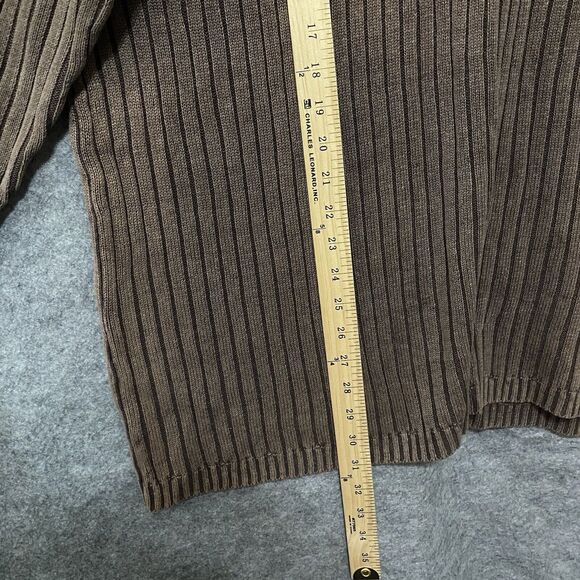 Xtreme Extreme Gear XG Ribbed Sweater Mens XL Brown Shoulder Patch Y2K Skate VTG - Picture 6 of 6